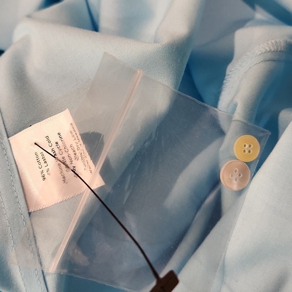 Talbots Pastel Blue Button Up Top - Picture 7 of 7